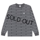 BlackEyePatch/KANJI BORDERED L/S TEE（BLACK）