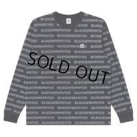 BlackEyePatch/KANJI BORDERED L/S TEE（BLACK）