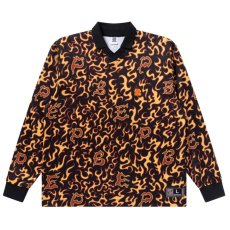 画像1: BlackEyePatch/FLAME PATTERNED GAME SHIRT(MULTI) (1)