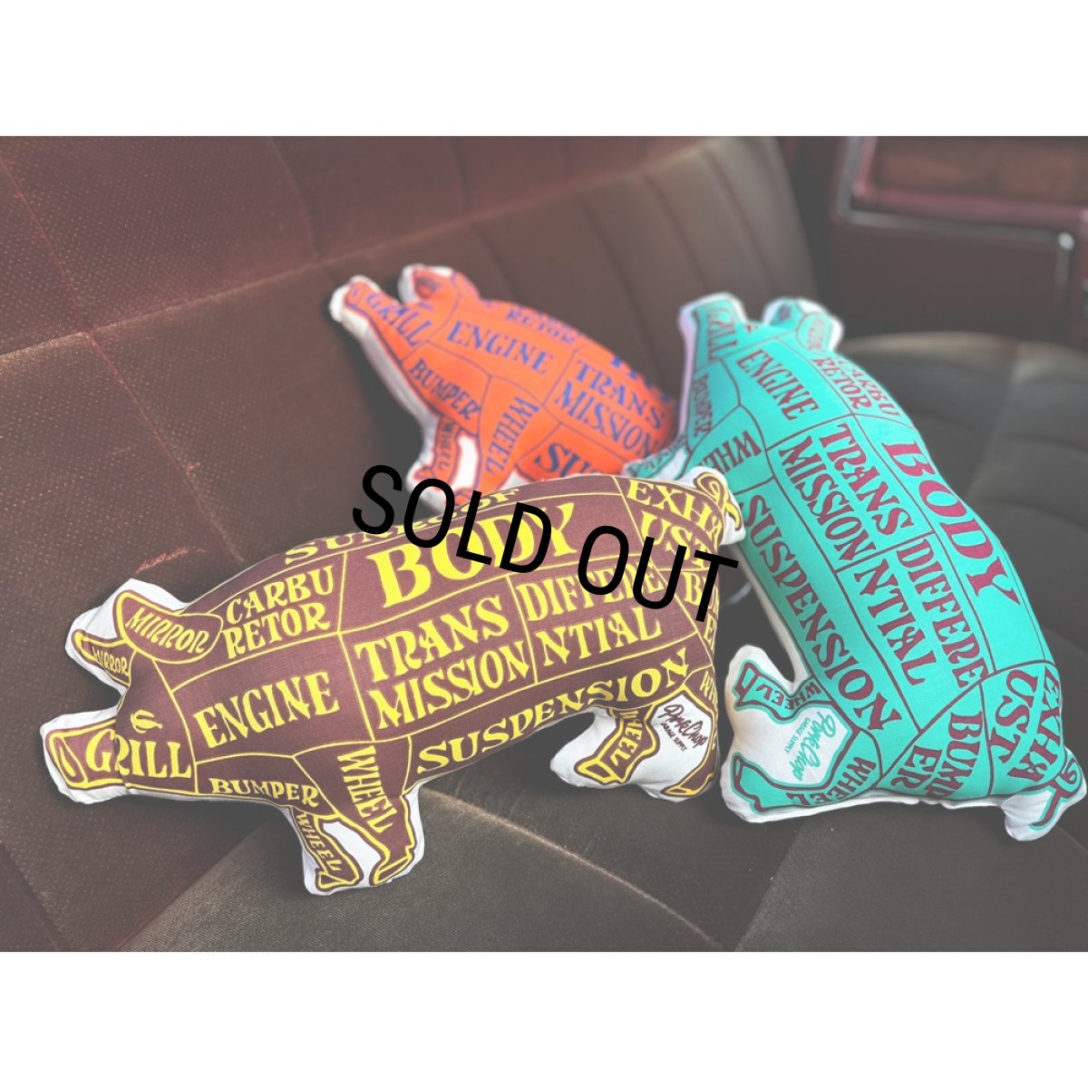 画像3: PORKCHOP/PORK CUSHION（ORG/NVY）［ポーククッション-24秋冬］ (3)