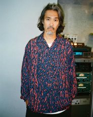 画像2: WACKO MARIA/LEOPARD HAWAIIAN SHIRT（BLUE）［レオパードハワイアンシャツ-24秋冬］ (2)
