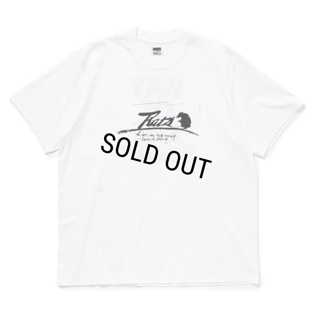 画像1: 【40%OFF】RATS/SCRIPT LOGO WAY OF LIFE TEE（WHITE）［プリントT-24秋冬］ (1)
