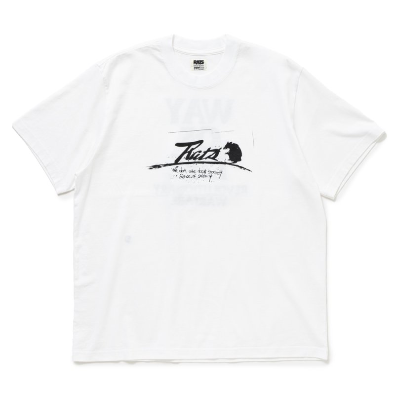 画像1: 【30%OFF】RATS/SCRIPT LOGO WAY OF LIFE TEE（WHITE）［プリントT-24秋冬］