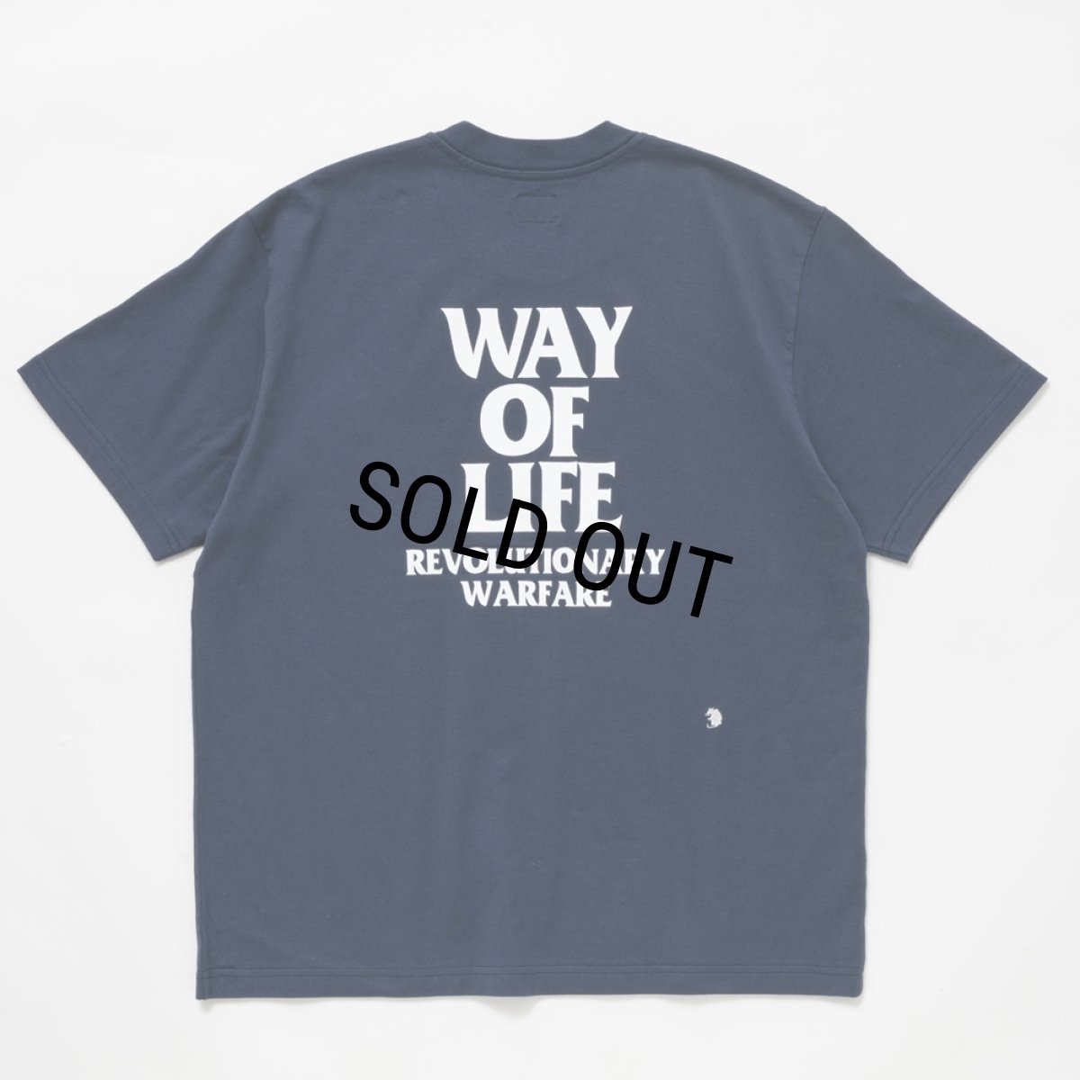 画像2: 【40%OFF】RATS/SCRIPT LOGO WAY OF LIFE TEE（NAVY）［プリントT-24秋冬］ (2)