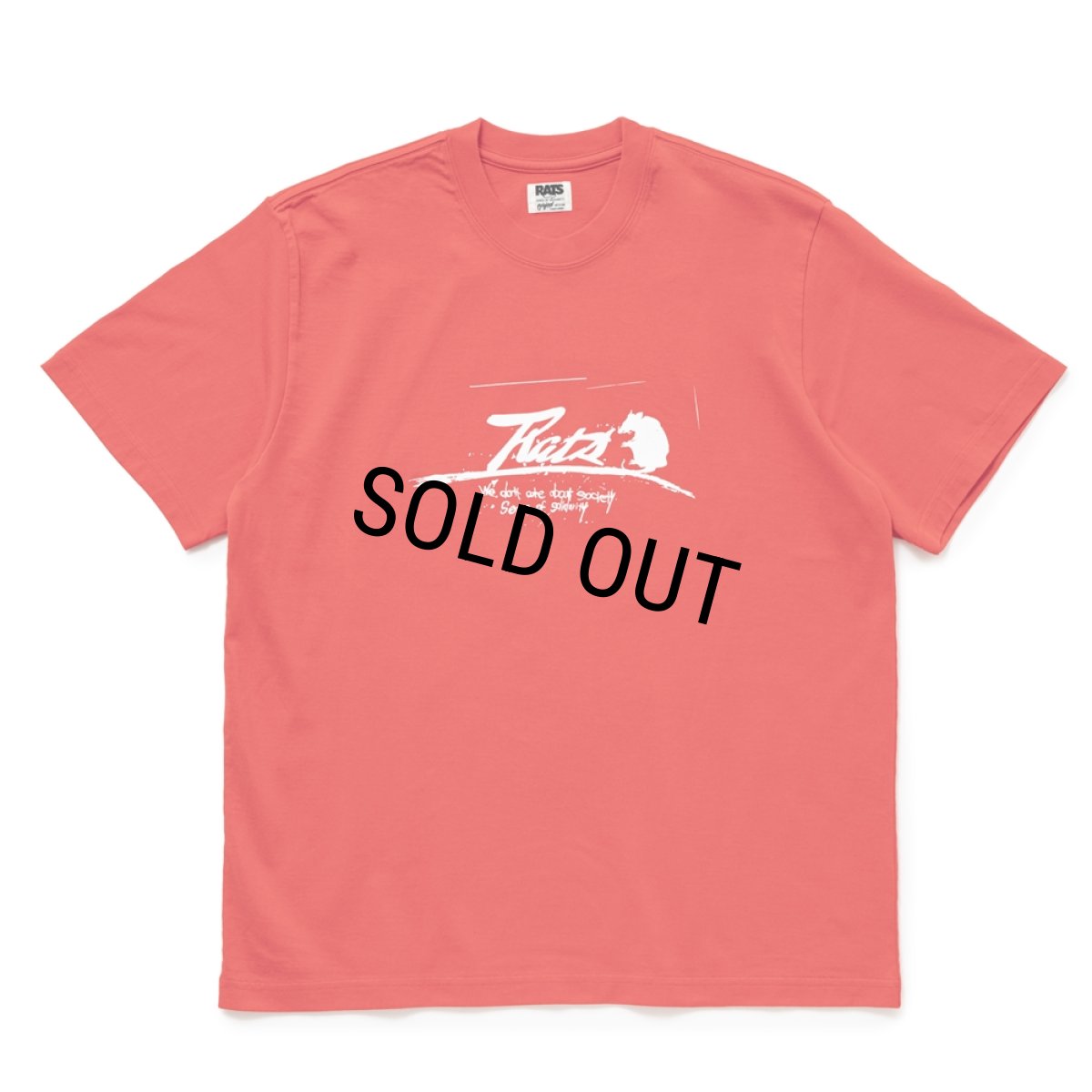 画像1: RATS/SCRIPT LOGO WAY OF LIFE TEE（RED）［プリントT-24秋冬］ (1)