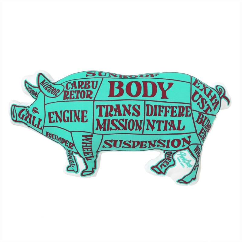 画像1: PORKCHOP/PORK CUSHION（TRQ/BUR）［ポーククッション-24秋冬］