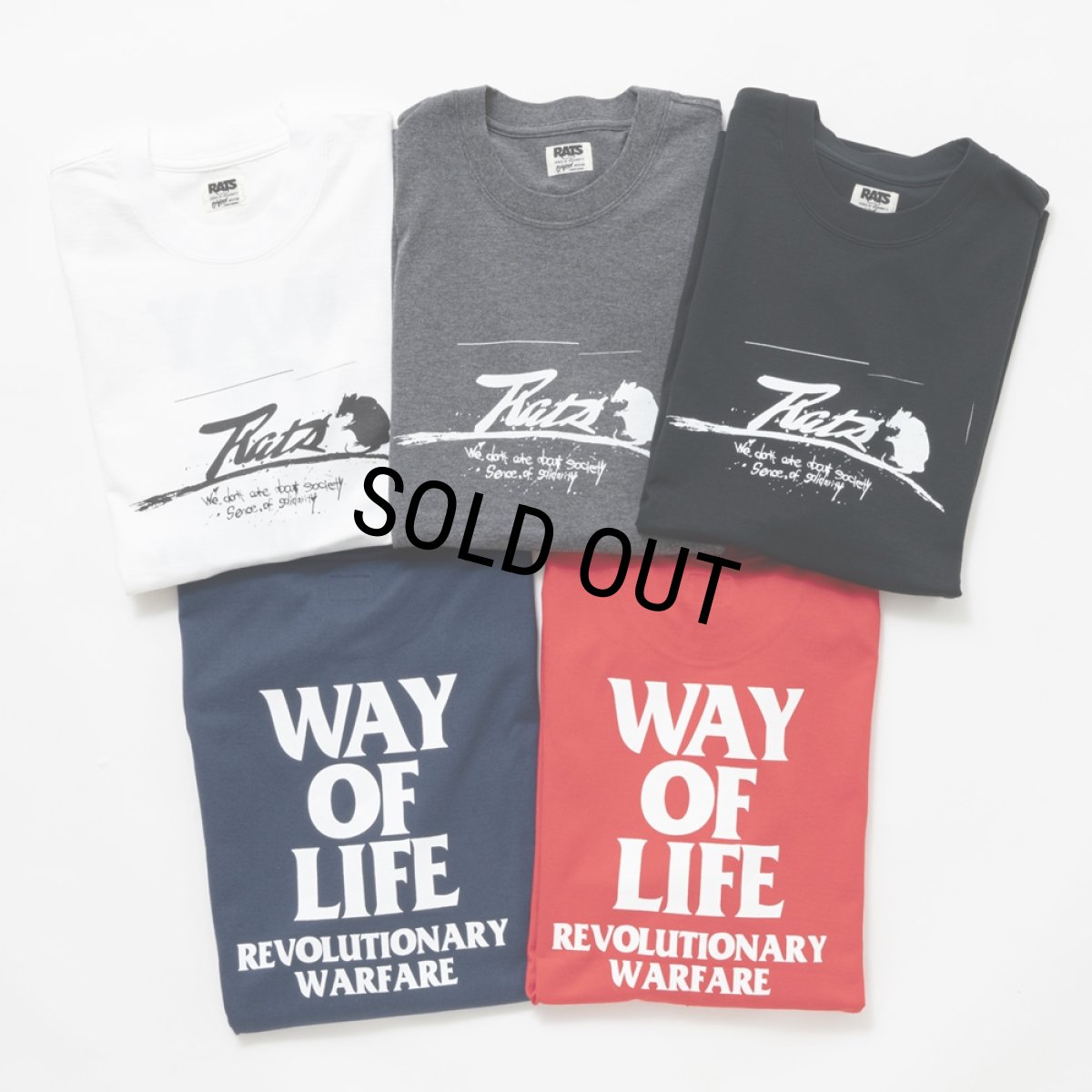 画像6: 【40%OFF】RATS/SCRIPT LOGO WAY OF LIFE TEE（NAVY）［プリントT-24秋冬］ (6)