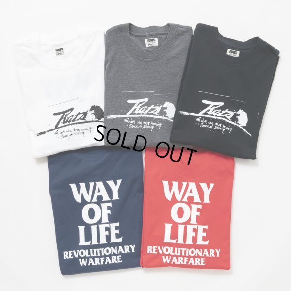 画像2: RATS/SCRIPT LOGO WAY OF LIFE TEE（RED）［プリントT-24秋冬］