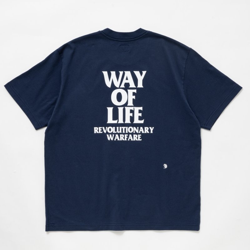 画像2: 【30%OFF】RATS/SCRIPT LOGO WAY OF LIFE TEE（NAVY）［プリントT-24秋冬］
