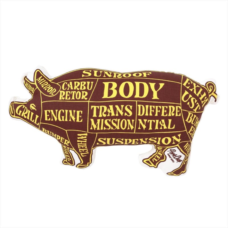 画像1: PORKCHOP/PORK CUSHION（BRN/MTD）［ポーククッション-24秋冬］