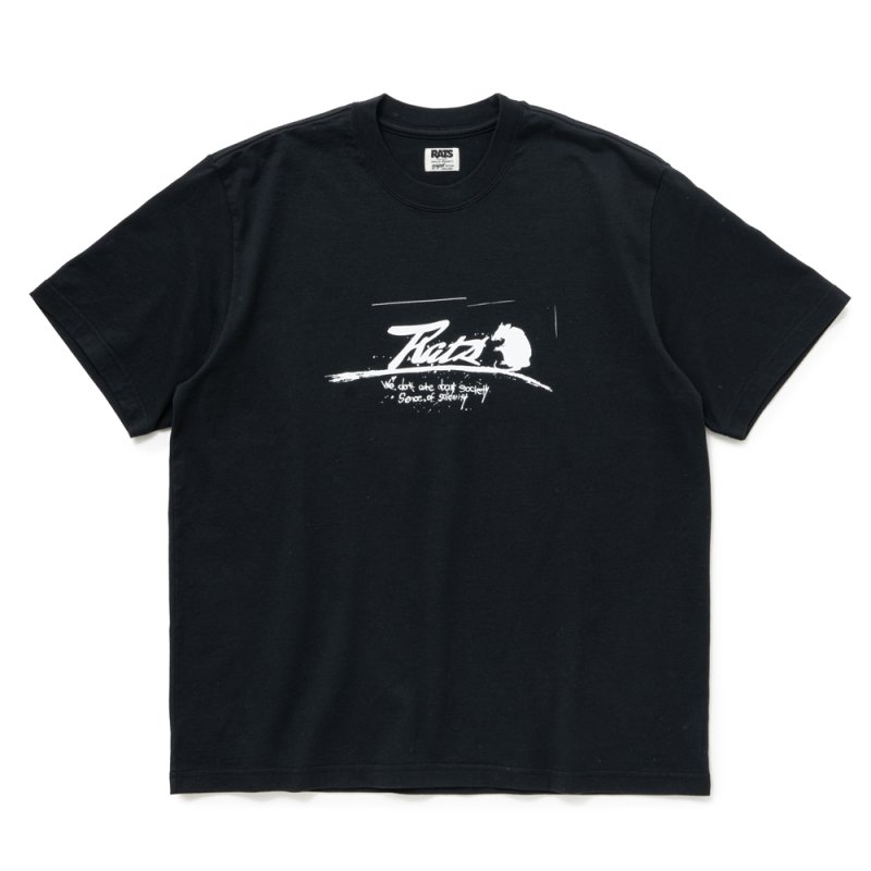 画像1: 【30%OFF】RATS/SCRIPT LOGO WAY OF LIFE TEE（BLACK）［プリントT-24秋冬］