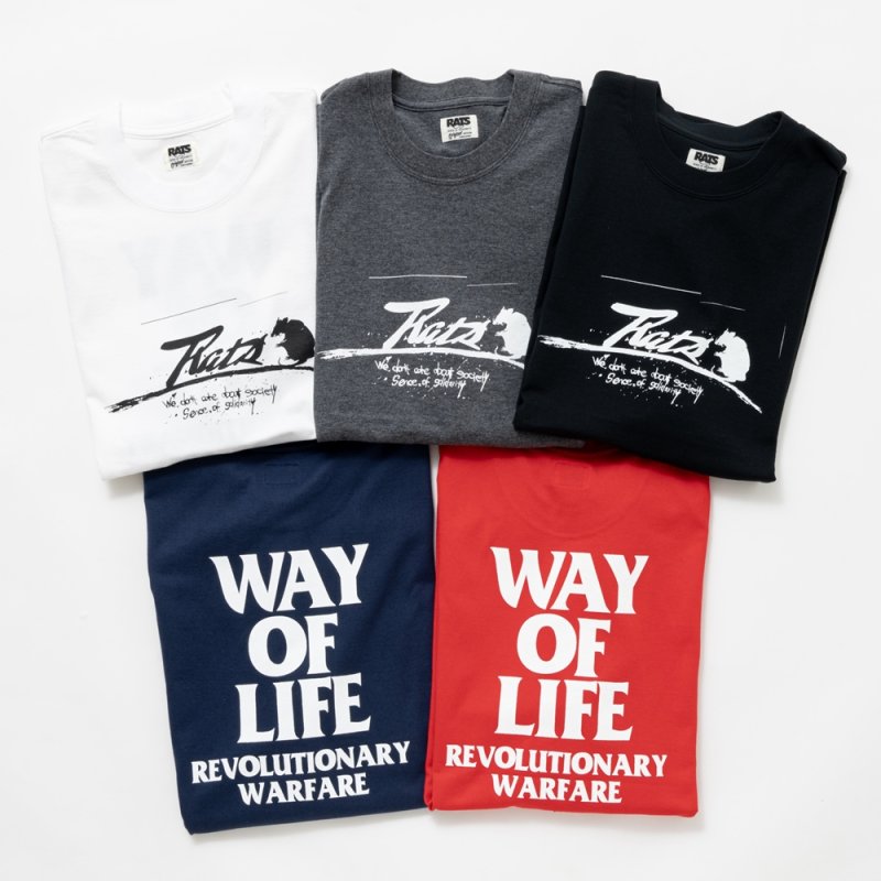 画像2: 【30%OFF】RATS/SCRIPT LOGO WAY OF LIFE TEE（BLACK）［プリントT-24秋冬］