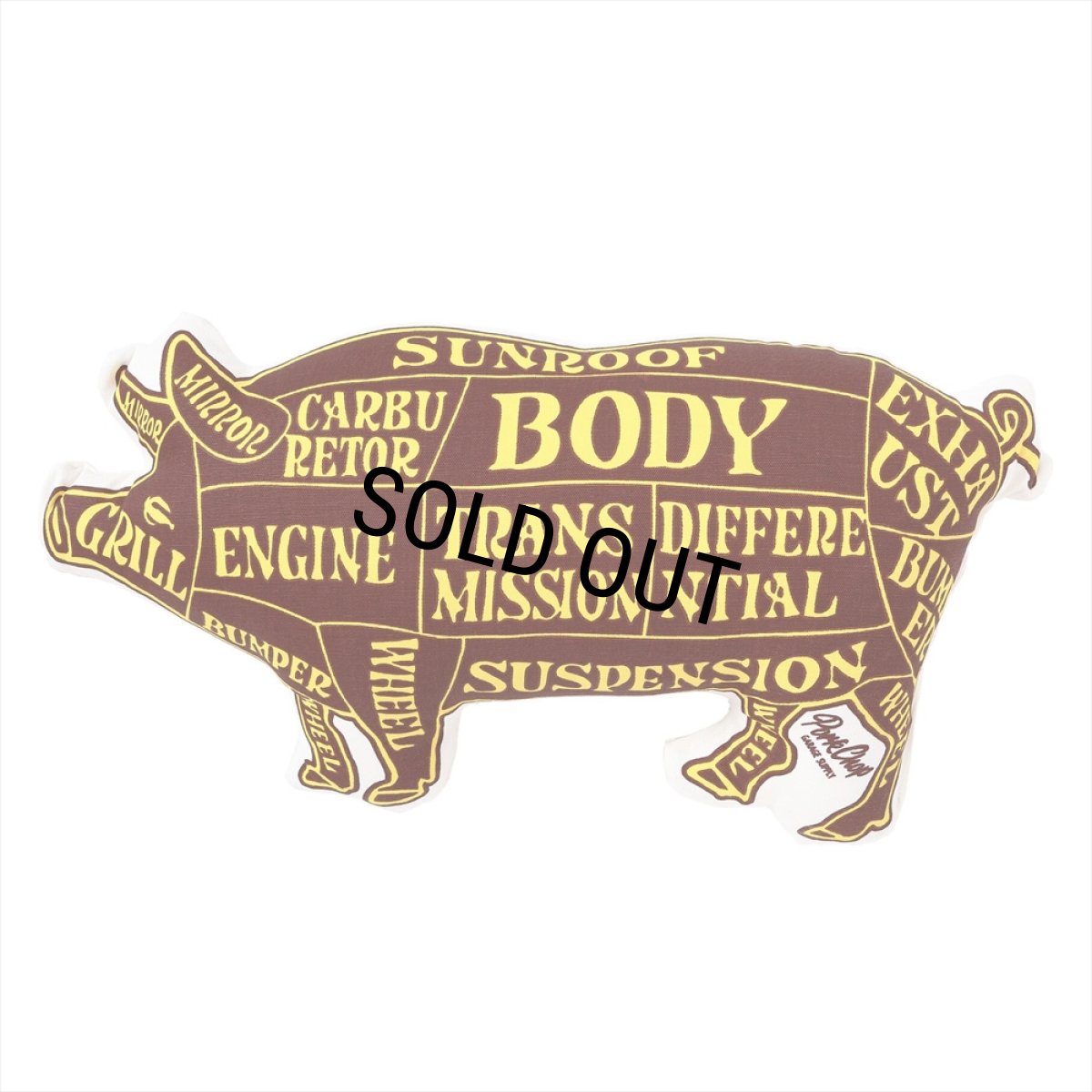 画像1: PORKCHOP/PORK CUSHION（BRN/MTD）［ポーククッション-24秋冬］ (1)