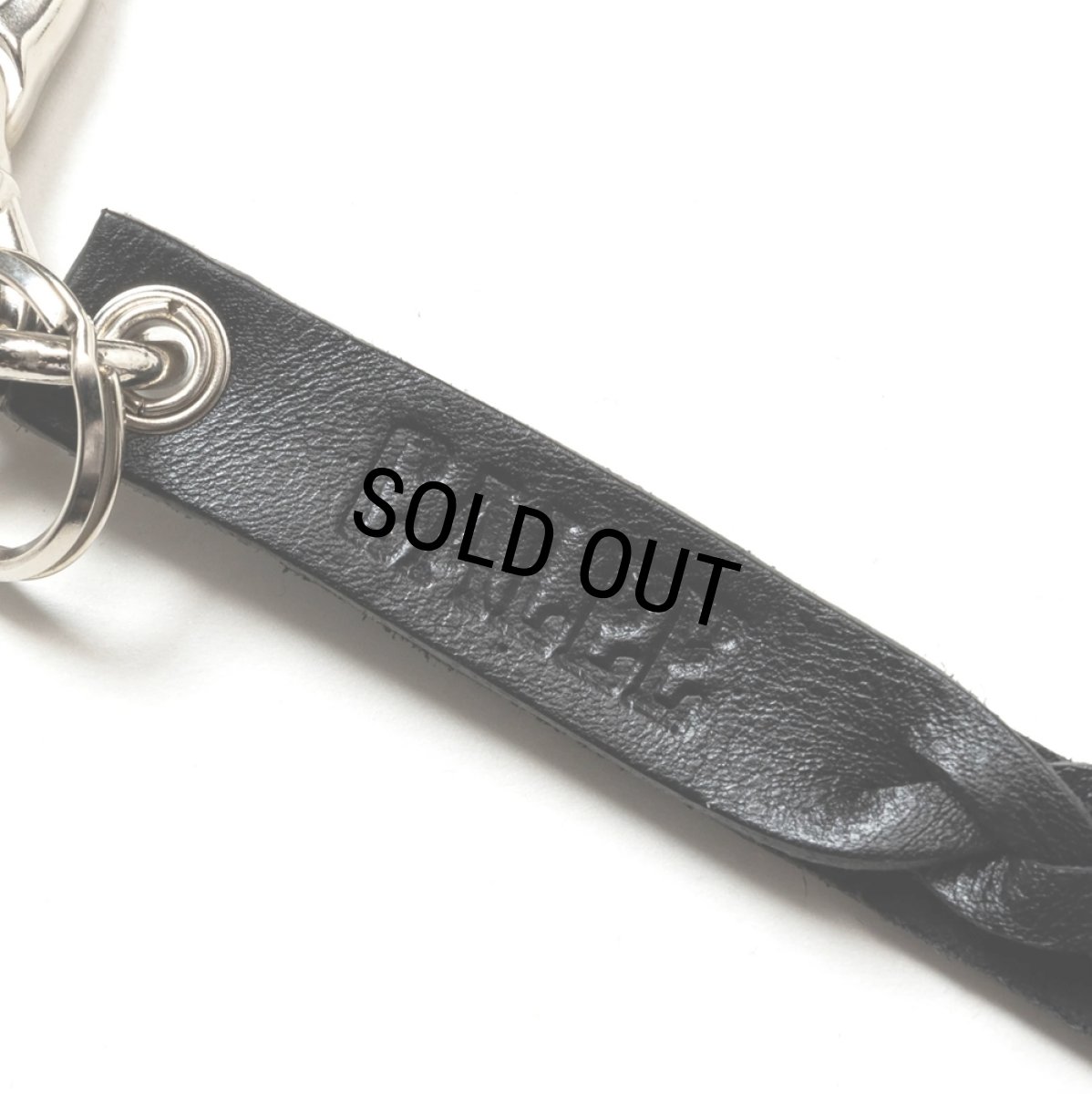 画像5: CALEE/STUDS & KNITTING LEATHER LONG KEY RING（BLACK）［レザーロングキーリング-24秋冬］ (5)