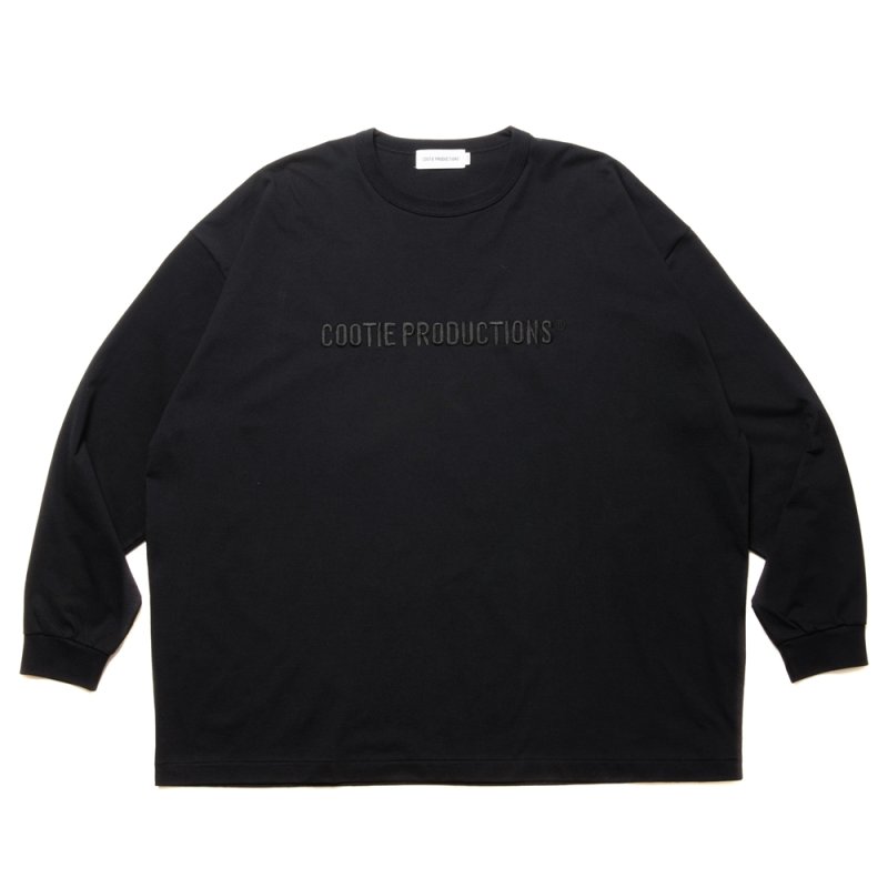 画像1: COOTIE PRODUCTIONS/Oversized L/S Tee（Embroidery）（Black）［オーバーサイズ刺繍長袖T-24秋冬］