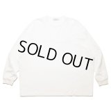 COOTIE PRODUCTIONS/Oversized L/S Tee（Embroidery）（White）［オーバーサイズ刺繍長袖T-24秋冬］