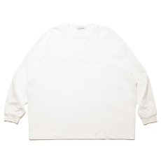 画像1: COOTIE PRODUCTIONS/Oversized L/S Tee（Embroidery）（White）［オーバーサイズ刺繍長袖T-24秋冬］ (1)