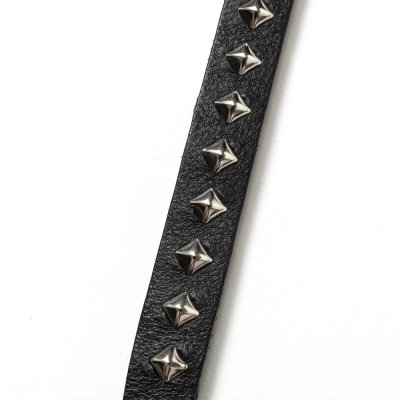画像3: CALEE/STUDS & KNITTING LEATHER SHORT KEY RING（BLACK）［レザーショートキーリング-24秋冬］