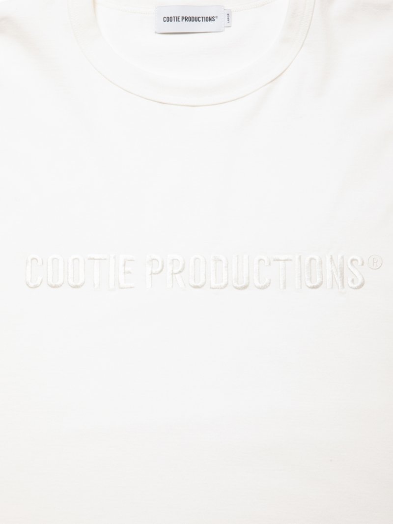 画像2: COOTIE PRODUCTIONS/Oversized L/S Tee（Embroidery）（White）［オーバーサイズ刺繍長袖T-24秋冬］