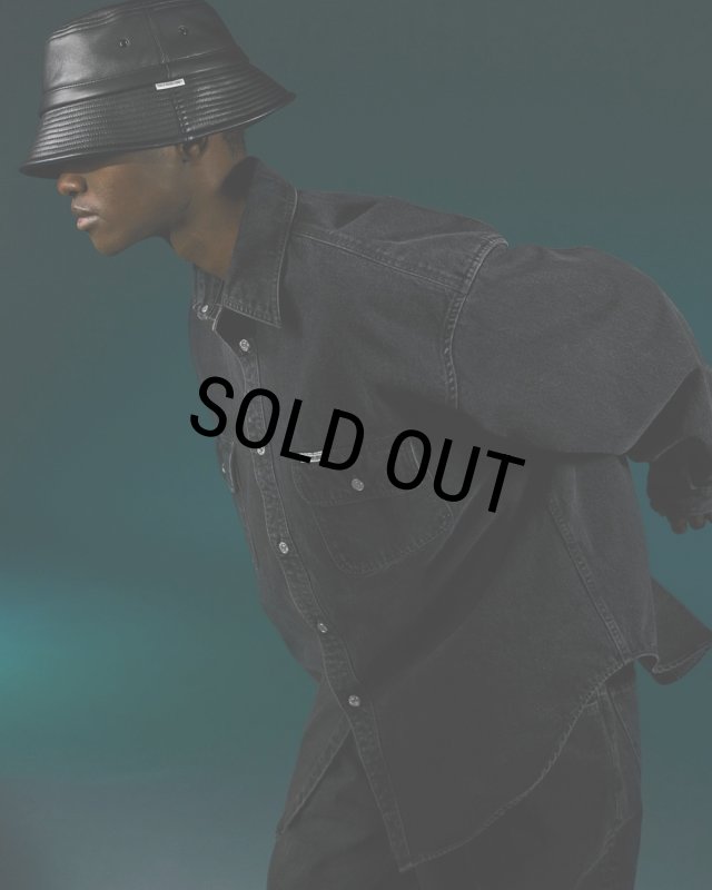 COOTIE PRODUCTIONS/10.5oz Denim L/S Work Shirt（Black Fade
