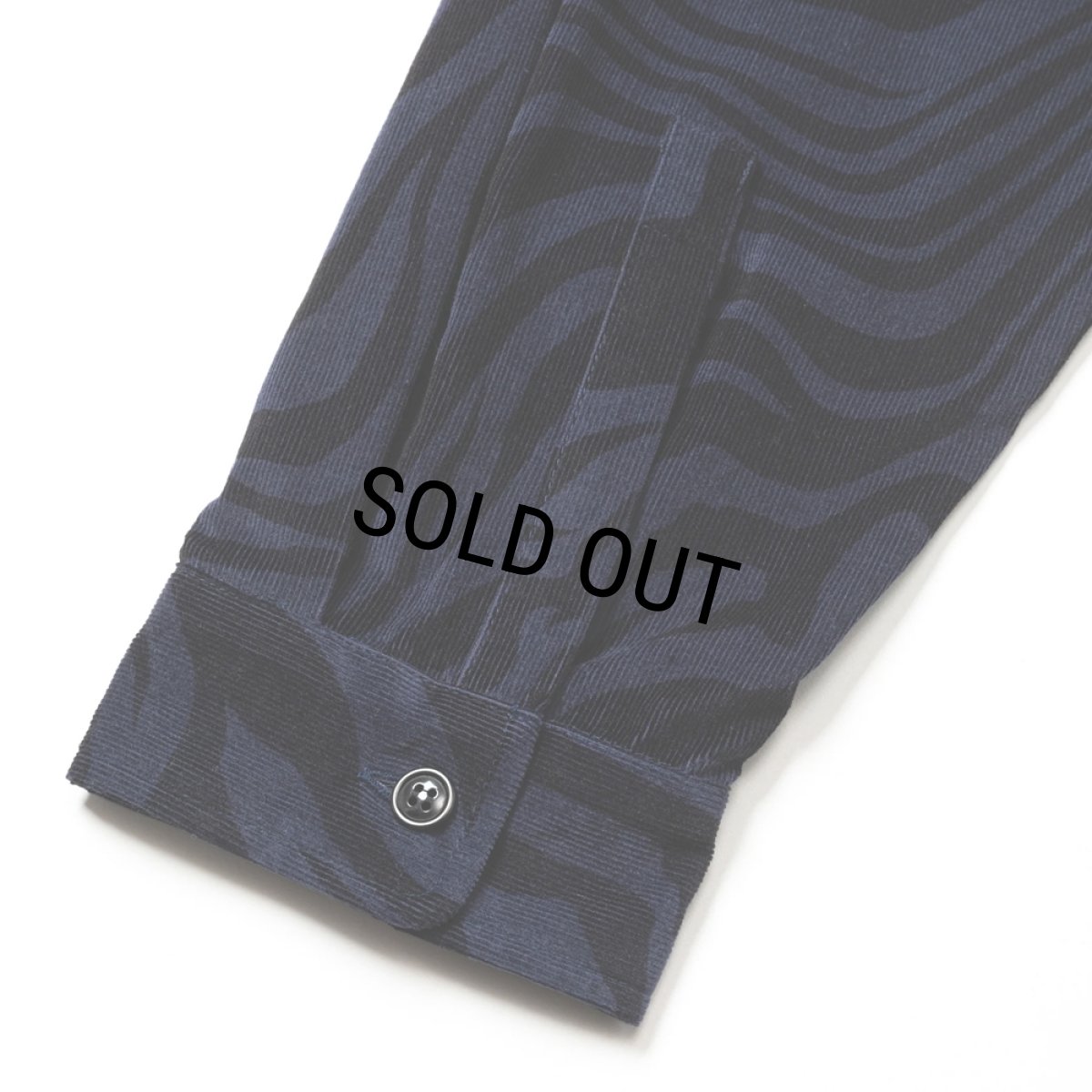 画像5: 【40%OFF】CALEE/ZEBRA PATTERN CORDUROY OVER SH（NAVY）［ゼブラコーデュロイオーバーシャツ-24秋冬］ (5)