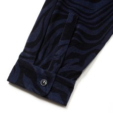 画像5: 【30%OFF】CALEE/ZEBRA PATTERN CORDUROY OVER SH（NAVY）［ゼブラコーデュロイオーバーシャツ-24秋冬］ (5)