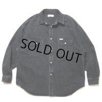 COOTIE PRODUCTIONS/10.5oz Denim L/S Work Shirt（Black Fade）［デニムワークシャツ-24秋冬］