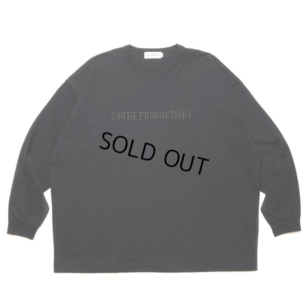 画像1: COOTIE PRODUCTIONS/Oversized L/S Tee（Embroidery）（Black）［オーバーサイズ刺繍長袖T-24秋冬］
