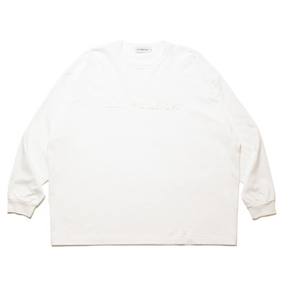 画像1: COOTIE PRODUCTIONS/Oversized L/S Tee（Embroidery）（White）［オーバーサイズ刺繍長袖T-24秋冬］