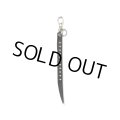 CALEE/STUDS & KNITTING LEATHER SHORT KEY RING（BLACK）［レザーショートキーリング-24秋冬］