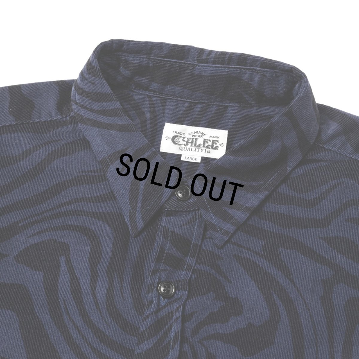 画像3: 【40%OFF】CALEE/ZEBRA PATTERN CORDUROY OVER SH（NAVY）［ゼブラコーデュロイオーバーシャツ-24秋冬］ (3)