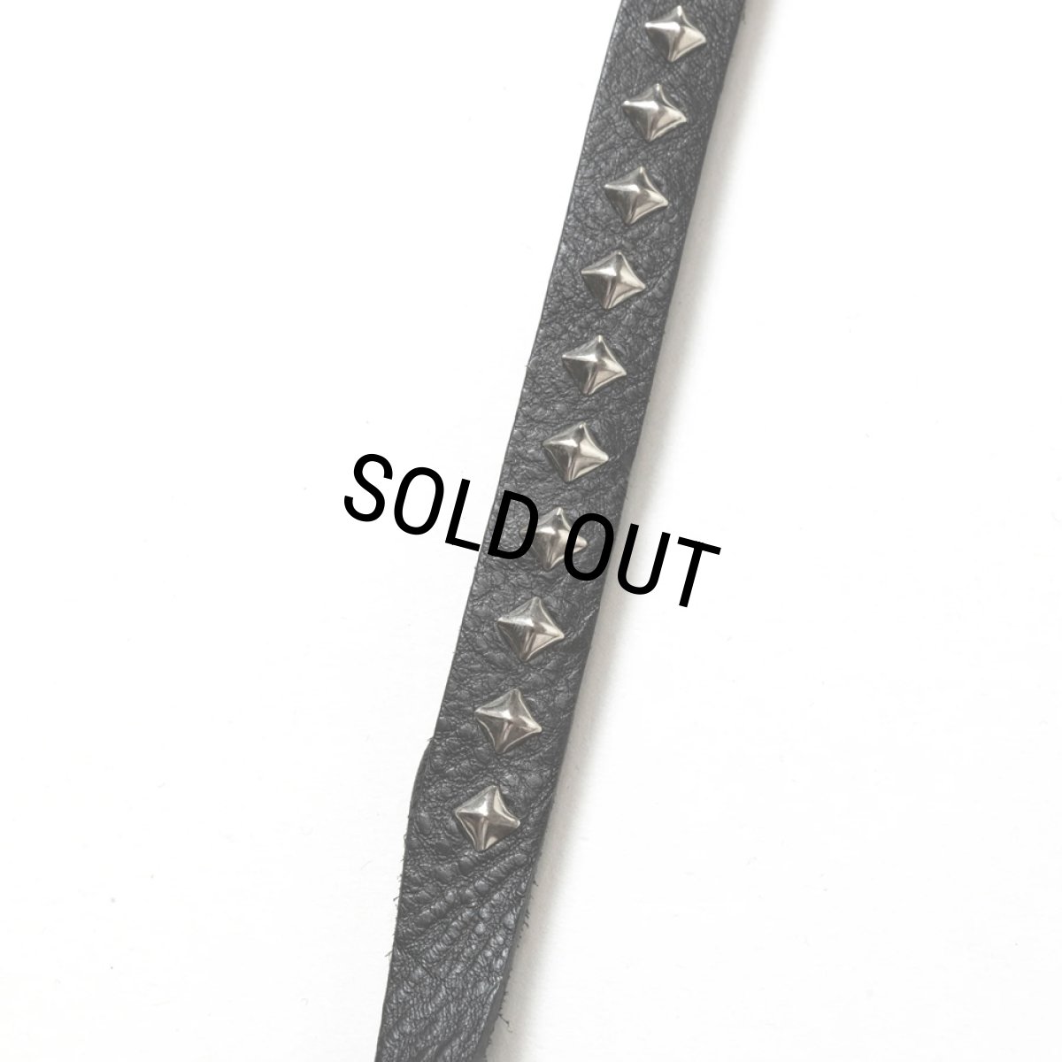 画像4: CALEE/STUDS & KNITTING LEATHER LONG KEY RING（BLACK）［レザーロングキーリング-24秋冬］ (4)