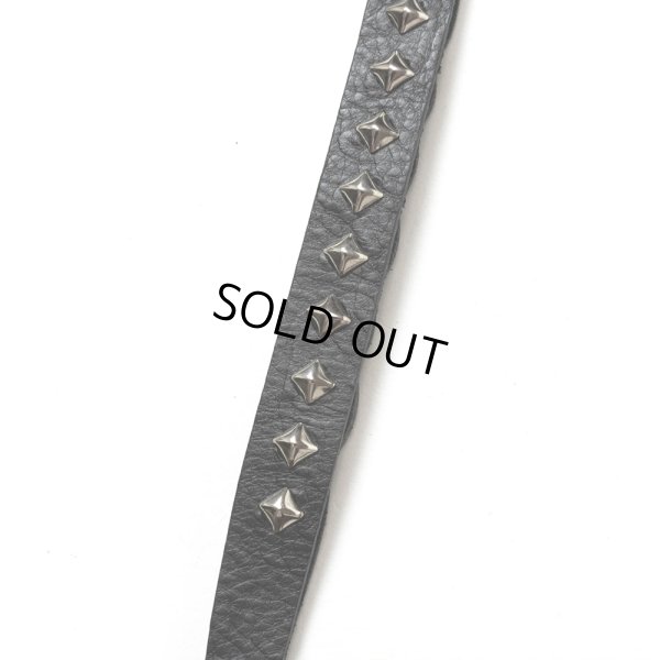 画像4: CALEE/STUDS & KNITTING LEATHER SMART PHONE STRAP（BLACK）［レザースマホストラップ-24秋冬］