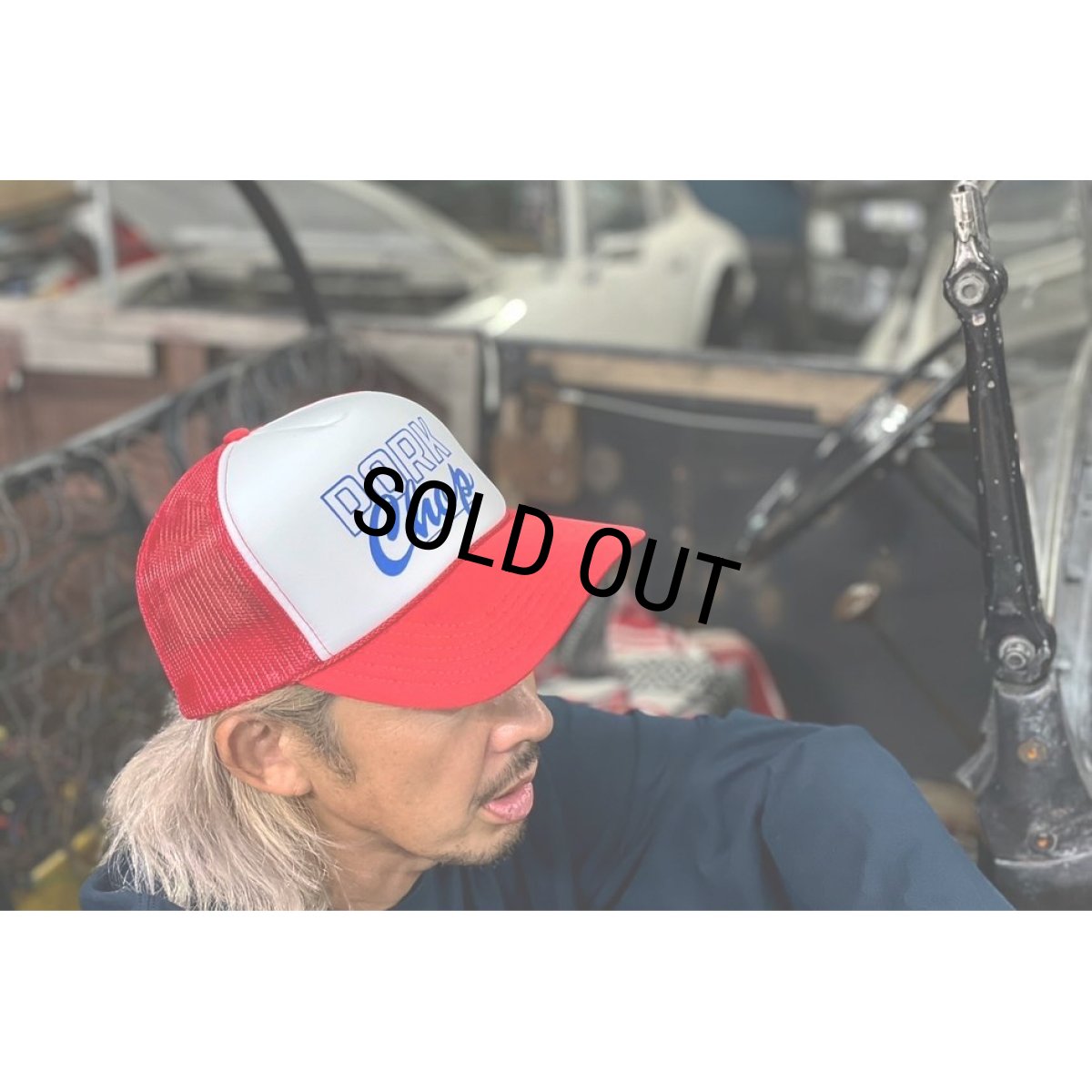 画像4: PORKCHOP/MASA SCULP MESH CAP B（RED）［メッシュキャップ-24秋冬］ (4)