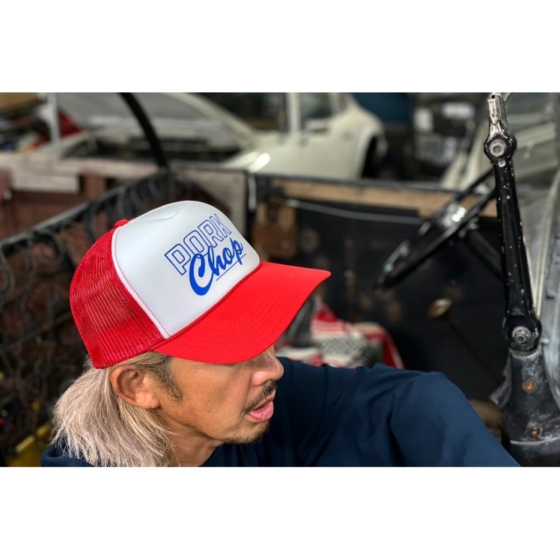 画像3: PORKCHOP/MASA SCULP MESH CAP B（RED）［メッシュキャップ-24秋冬］