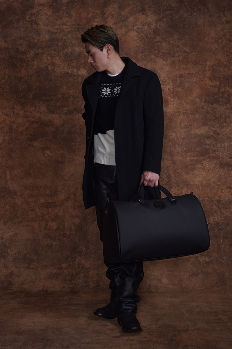 画像7: 【30%OFF】RATS/SYNTHETIC LEATHER BOSTON BAG（BLACK）［シンセティックレザーボストンバッグ-24秋冬］ (7)
