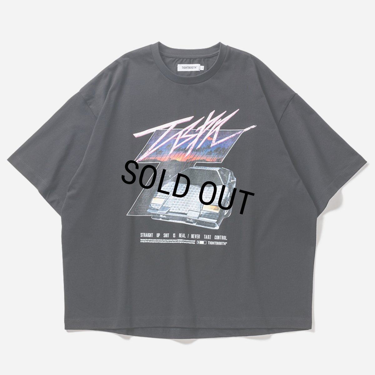 画像1: 【30%OFF】TIGHTBOOTH/INITIAL T T-SHIRT（Black）［プリントT-24秋冬］ (1)