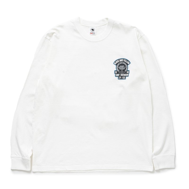 画像1: 【30%OFF】RATS/EMBLEM LOGO L/S TEE（WHITE）［プリント長袖T-24秋冬］