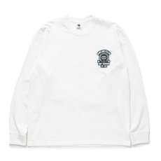 画像1: 【30%OFF】RATS/EMBLEM LOGO L/S TEE（WHITE）［プリント長袖T-24秋冬］ (1)