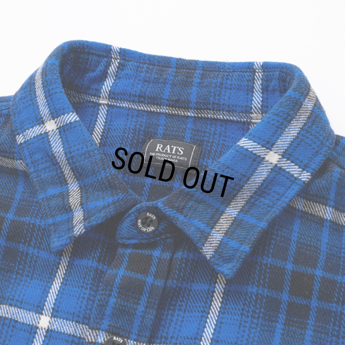 画像3: 【40%OFF】RATS/COTTON FLANNEL BLUE CHECK SHIRT（BLUE CHECK）［フランネルチェックシャツ-24秋冬］ (3)