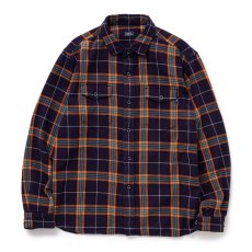 画像1: 【30%OFF】RATS/COTTON FLANNEL NAVY CHECK SHIRT（NAVY CHECK）［フランネルチェックシャツ-24秋冬］ (1)