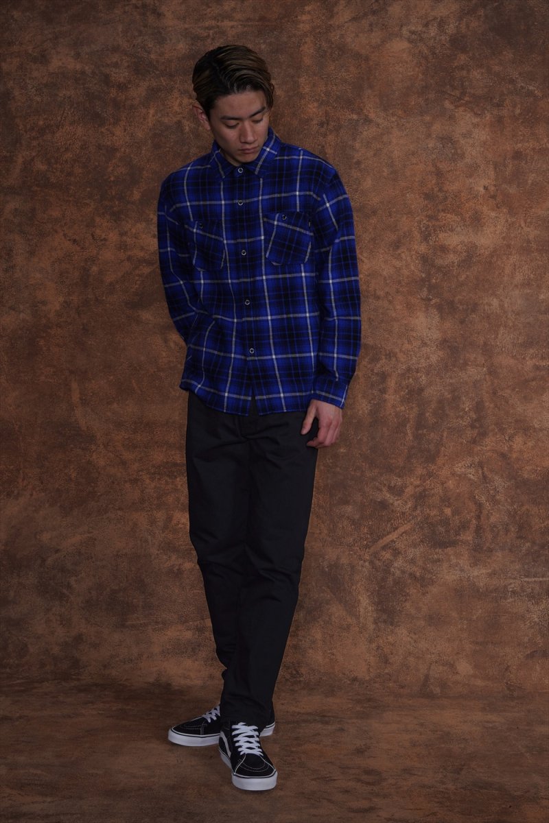 画像8: 【30%OFF】RATS/COTTON FLANNEL BLUE CHECK SHIRT（BLUE CHECK）［フランネルチェックシャツ-24秋冬］ (8)