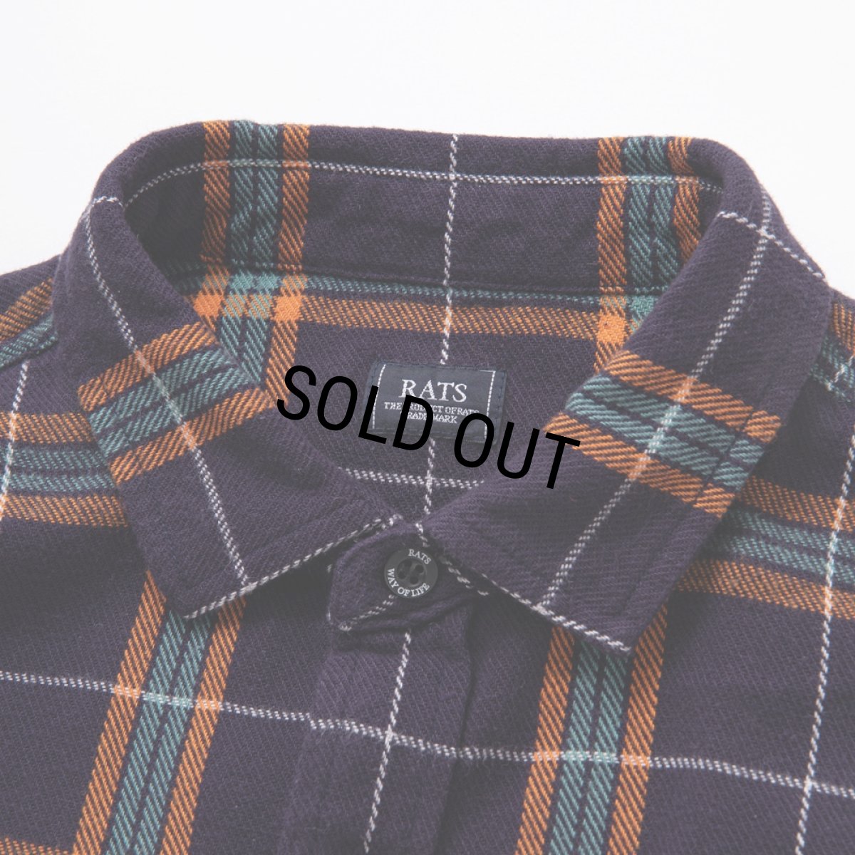 画像3: 【40%OFF】RATS/COTTON FLANNEL NAVY CHECK SHIRT（NAVY CHECK）［フランネルチェックシャツ-24秋冬］ (3)