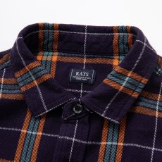 画像3: 【30%OFF】RATS/COTTON FLANNEL NAVY CHECK SHIRT（NAVY CHECK）［フランネルチェックシャツ-24秋冬］ (3)