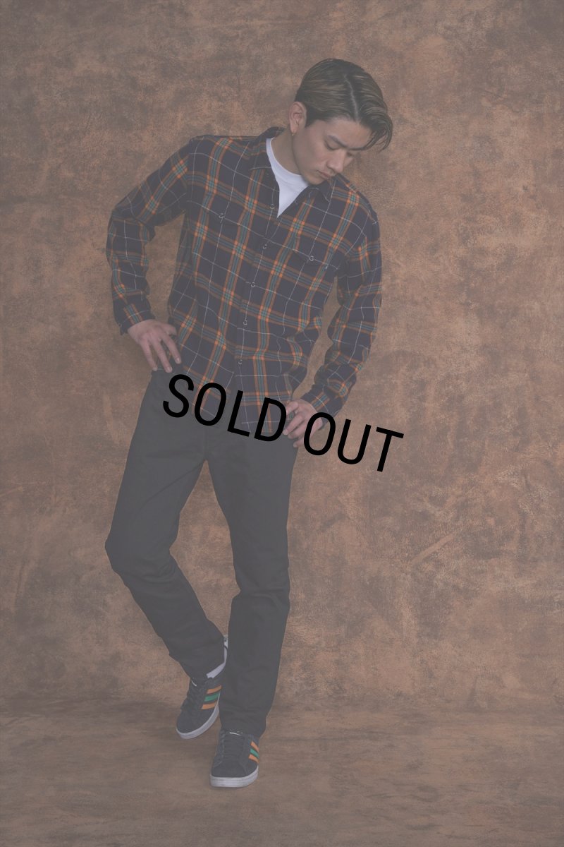 画像8: 【40%OFF】RATS/COTTON FLANNEL NAVY CHECK SHIRT（NAVY CHECK）［フランネルチェックシャツ-24秋冬］ (8)