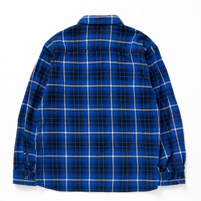 画像2: 【30%OFF】RATS/COTTON FLANNEL BLUE CHECK SHIRT（BLUE CHECK）［フランネルチェックシャツ-24秋冬］