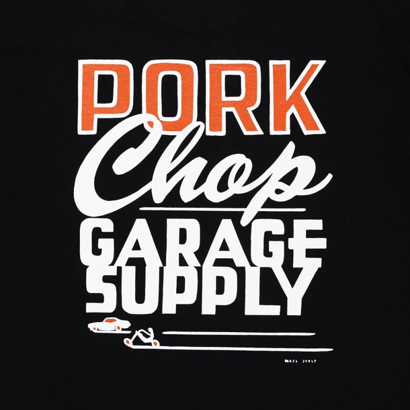 画像3: PORKCHOP/MASA SCULP TEE B（BLACK）［プリントT-24秋冬］