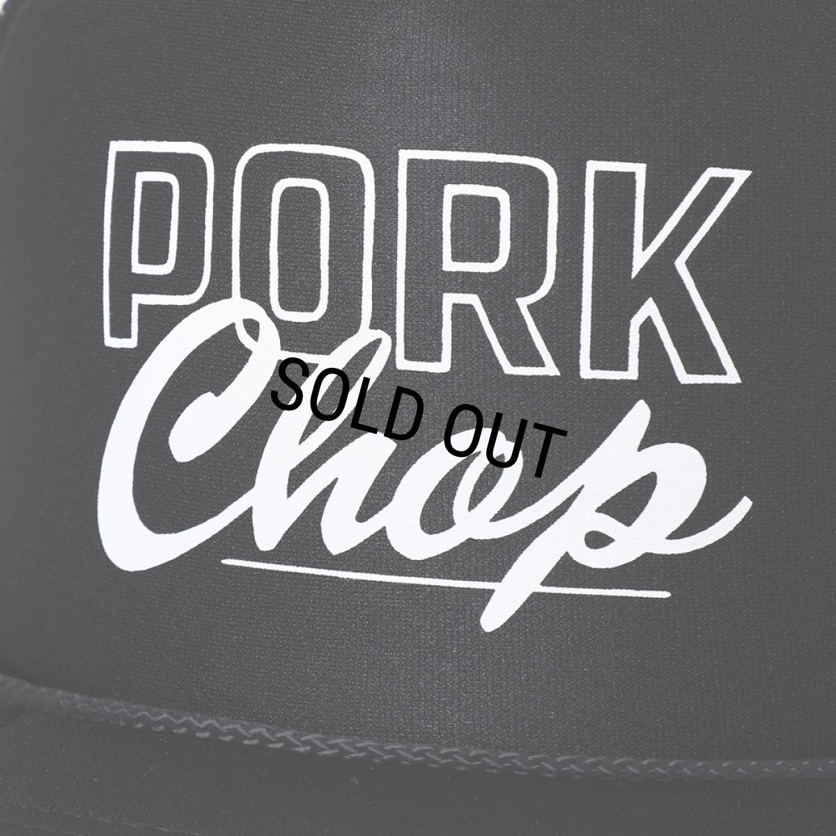 画像3: PORKCHOP/MASA SCULP MESH CAP B（BLACK）［メッシュキャップ-24秋冬］ (3)