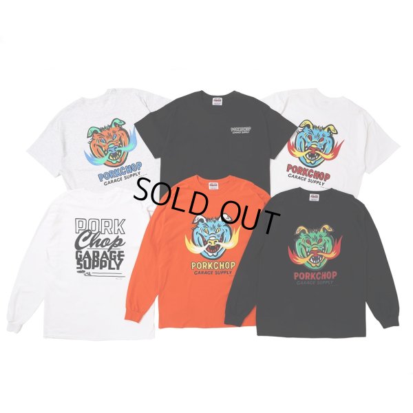 画像5: PORKCHOP/MASA SCULP L/S TEE A（ORANGE）［プリント長袖T-24秋冬］