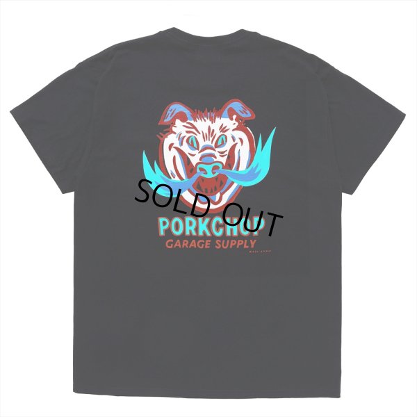 画像1: PORKCHOP/MASA SCULP POCKET TEE A（BLACK）［プリントポケT-24秋冬］